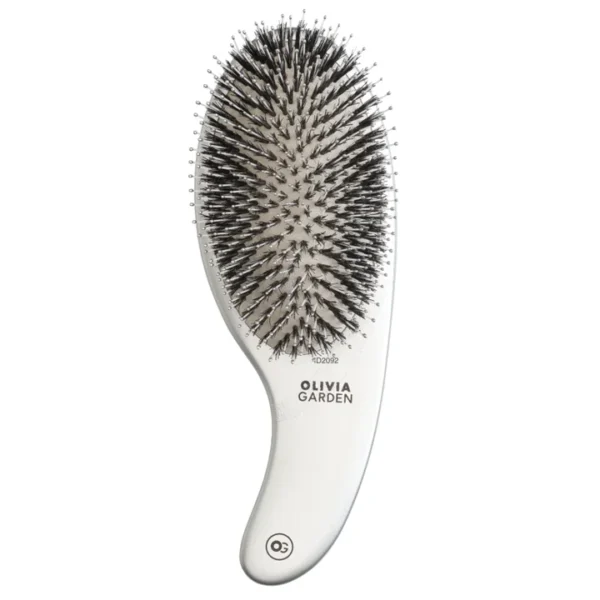 Olivia Garden Expert Care Curve Boar Bristles – Silver